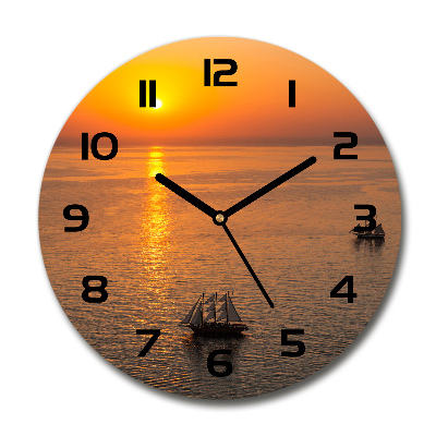 Fali üvegóra kerek Sunset tengeren