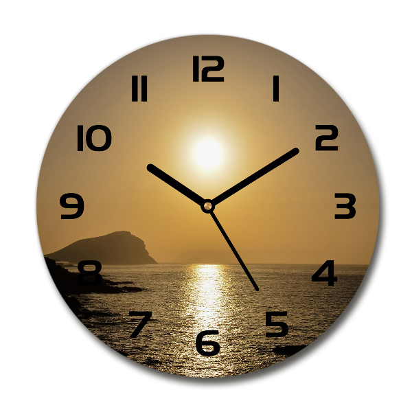 Fali üvegóra kerek Sunset tengeren