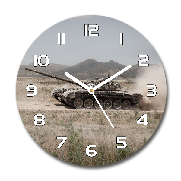 Kerek falióra Tank a sivatagban