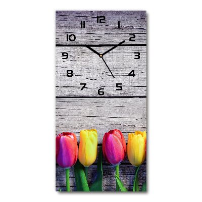 Téglalap alakú üvegóra Színes tulipán