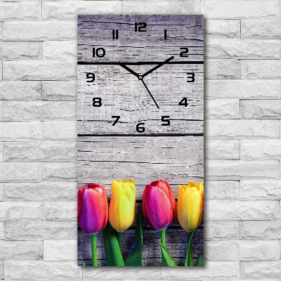 Téglalap alakú üvegóra Színes tulipán