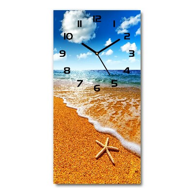 Téglalap alakú üvegóra Starfish a strandon