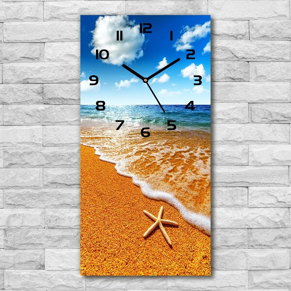 Téglalap alakú üvegóra Starfish a strandon