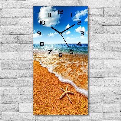 Téglalap alakú üvegóra Starfish a strandon