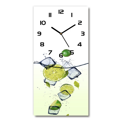 Négyszögletes fali üvegóra Limes és jég