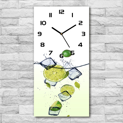 Négyszögletes fali üvegóra Limes és jég