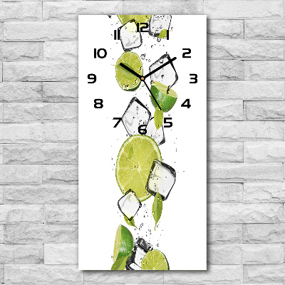 Négyszögletes fali üvegóra Lime és jég