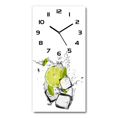 Négyszögletes fali üvegóra Lime és jég