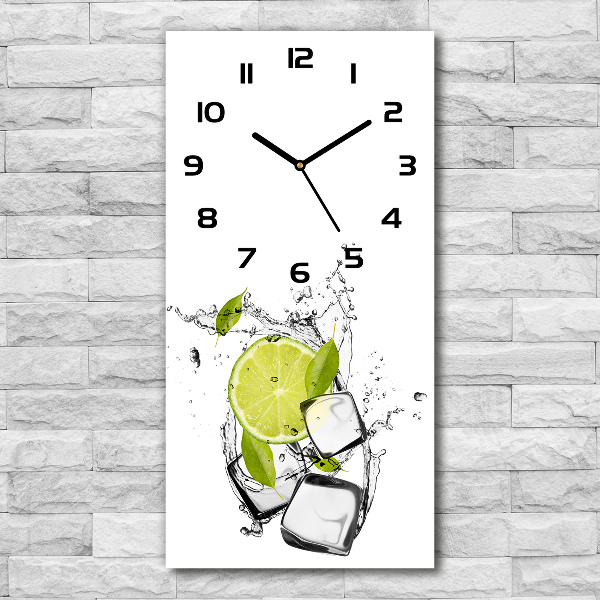 Négyszögletes fali üvegóra Lime és jég