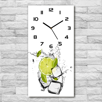 Négyszögletes fali üvegóra Lime és jég