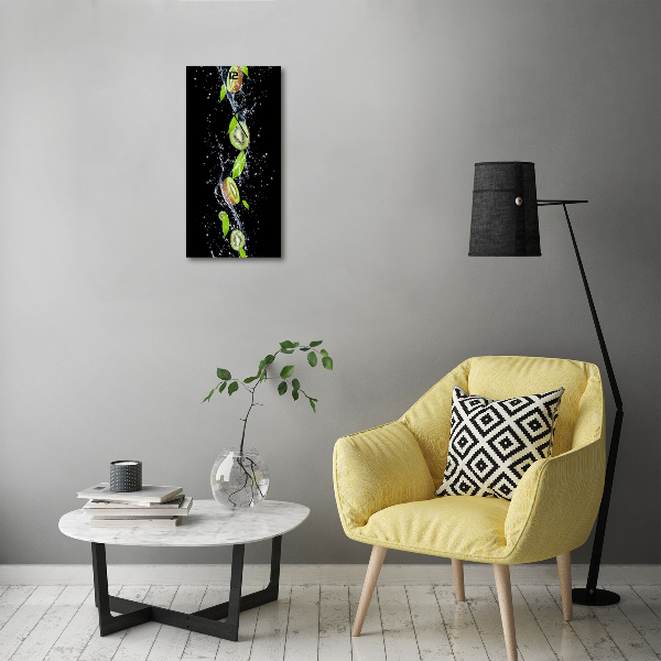 Négyszögletes fali üvegóra Kiwi