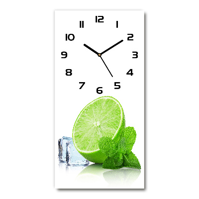 Négyszögletes fali üvegóra Lime és jég