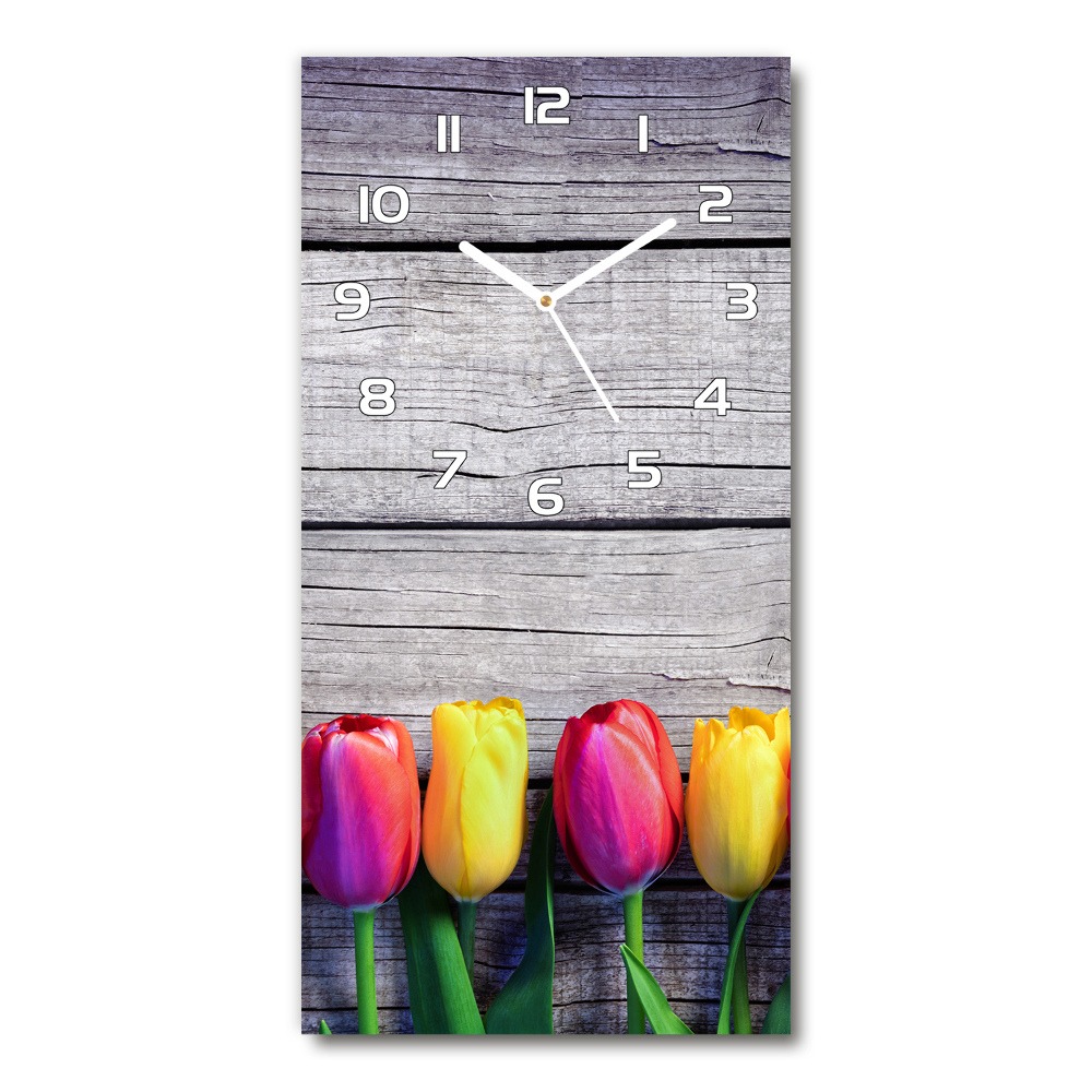 Téglalap alakú üvegóra Színes tulipán