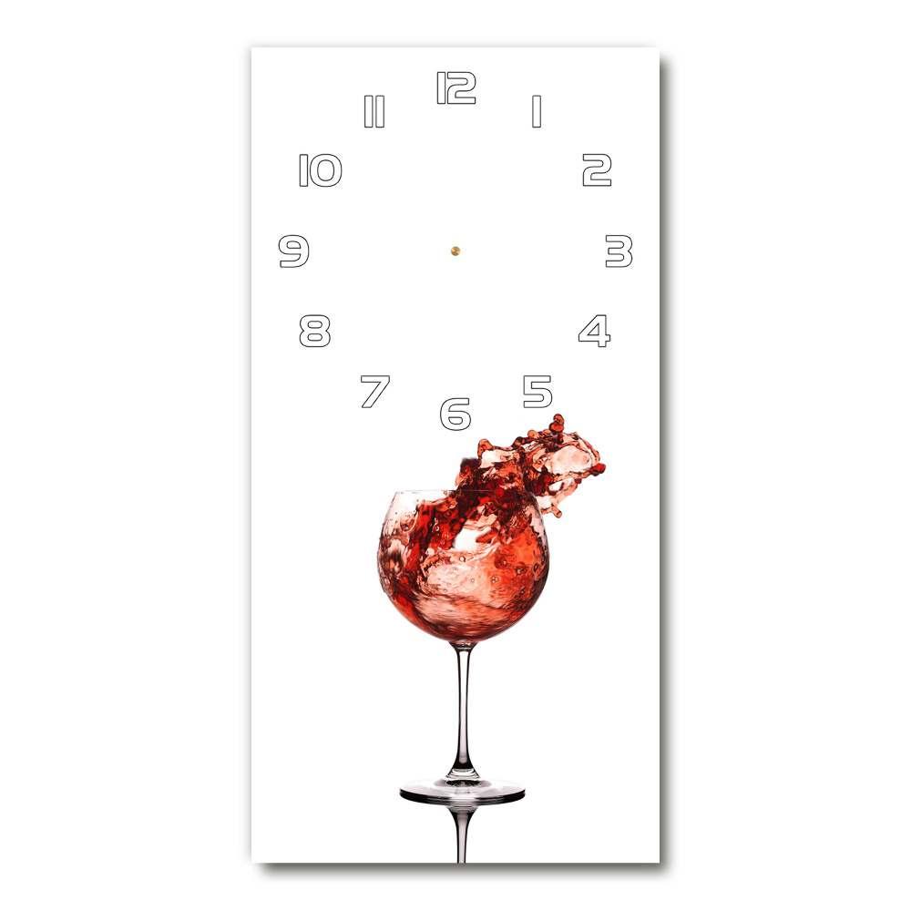 Négyszögletes fali üvegóra Egy pohár bor