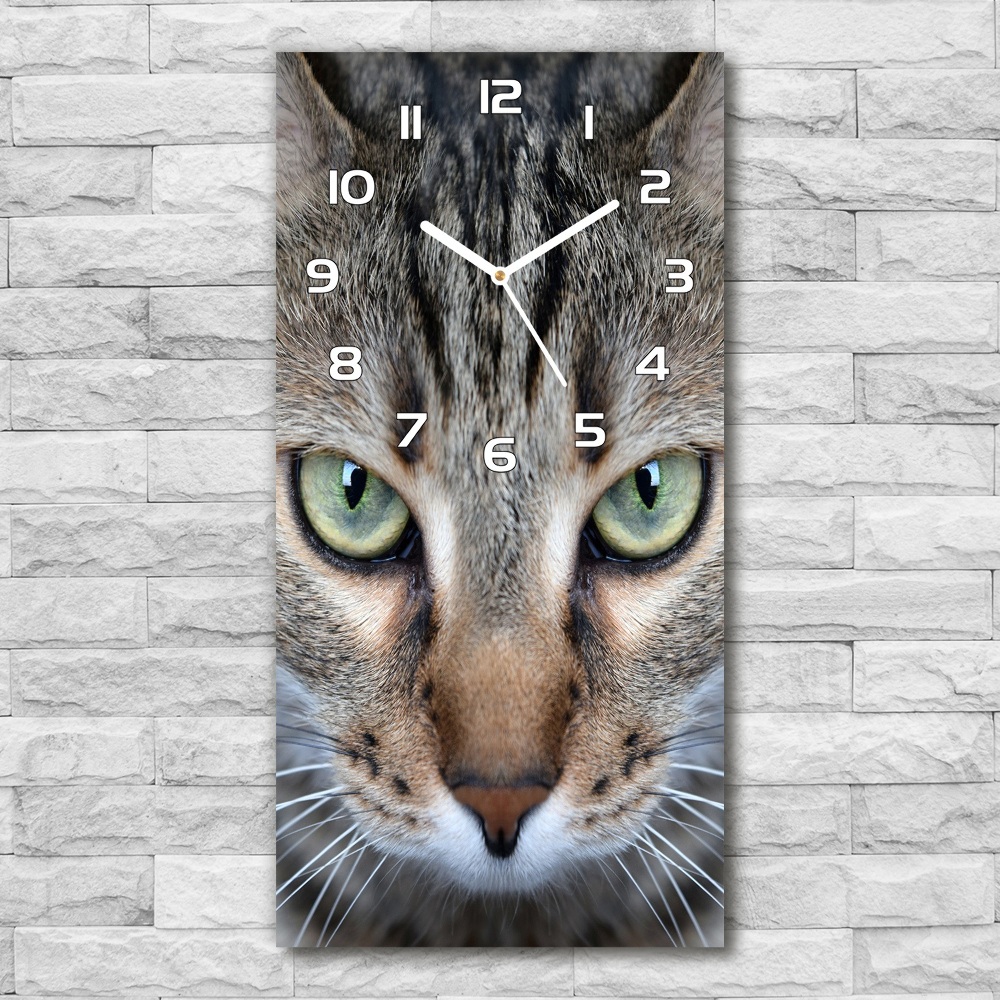 Négyszögletes fali üvegóra Macska szemek