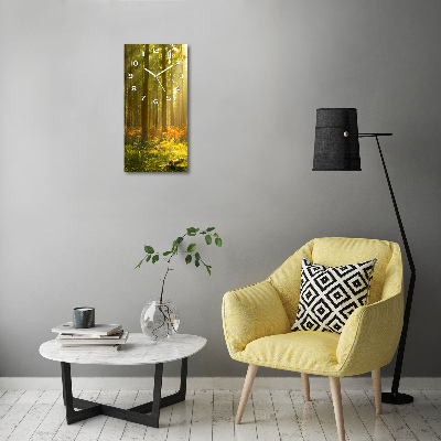 Négyszögletes fali üvegóra Gyönyörű erdei