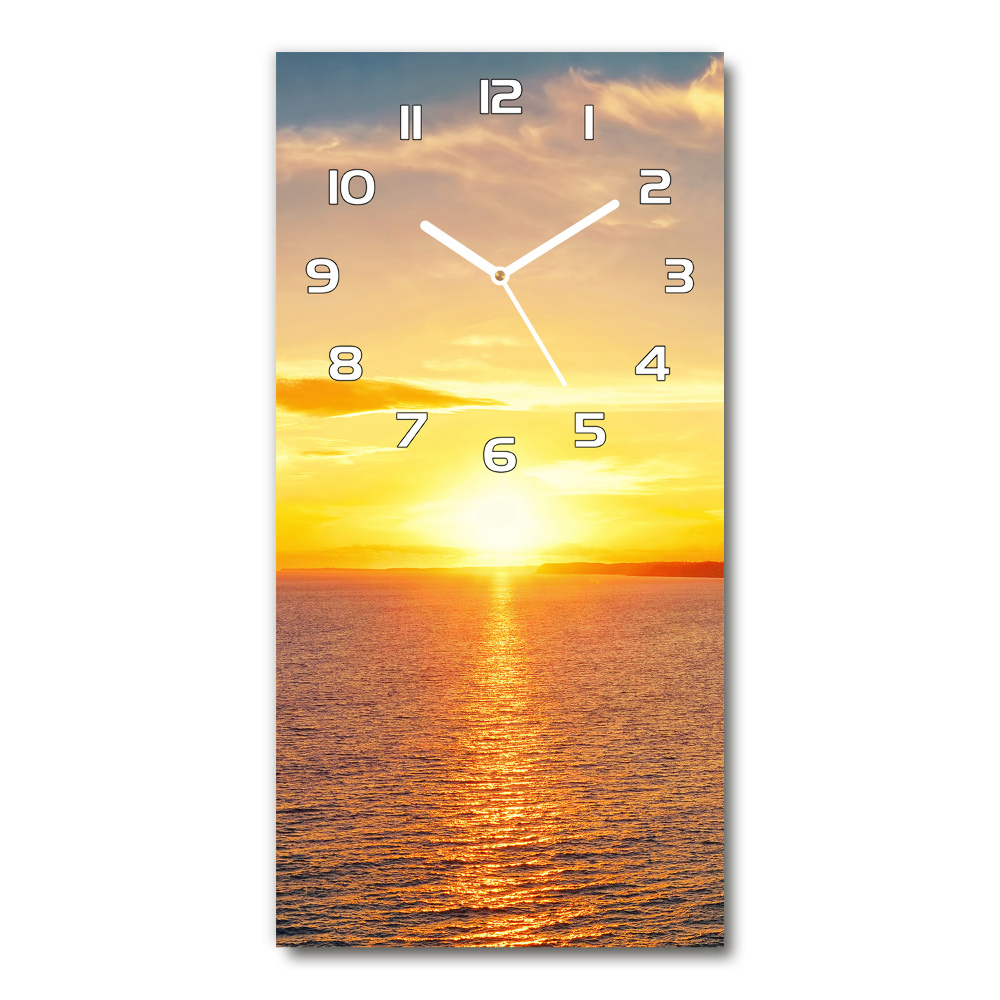 Négyszögletes fali üvegóra Sunset tengeren