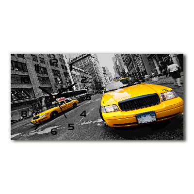 Négyszögletes üvegóra vízszintesen New york taxi