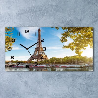 Négyszögletes üvegóra vízszintesen Párizsi eiffel-torony