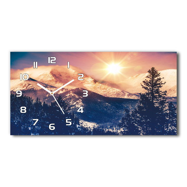 Négyszögletes üvegóra vízszintesen Colorado-hegység