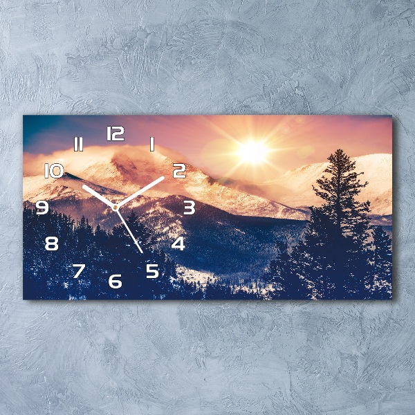 Négyszögletes üvegóra vízszintesen Colorado-hegység