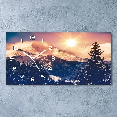 Négyszögletes üvegóra vízszintesen Colorado-hegység