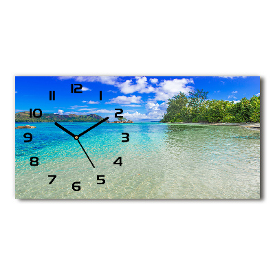 Négyszögletes üvegóra vízszintesen Strand seychelles