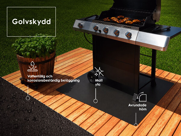 Fém grill alátét félgömbölyű alakú 80x90 cm-es kivitelben