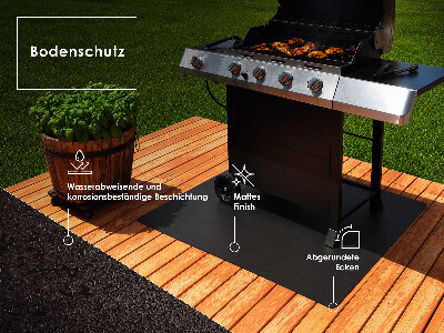 Fém grill alátét téglalap alakú 100x80 cm-es kivitelben
