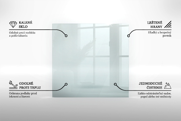 Hatszögletű kandalló üveg alátét átlátszó