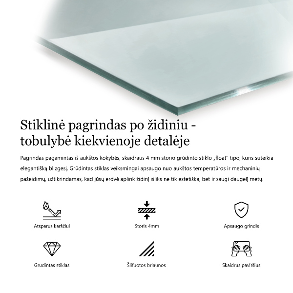 Hatszögletű kandalló üveg alátét átlátszó