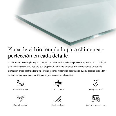 Hatszögletű kandalló üveg alátét átlátszó