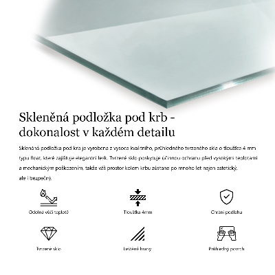 Hatszögletű kandalló üveg alátét átlátszó