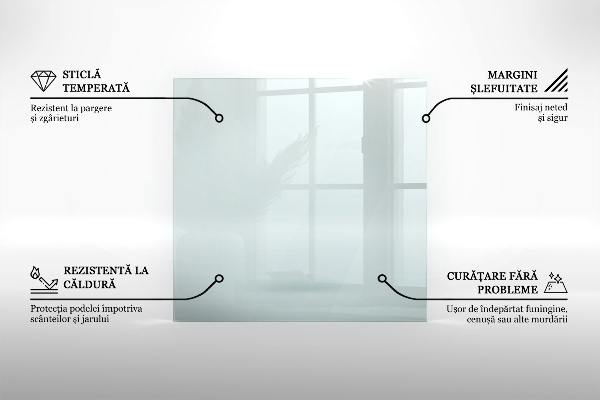 Hatszögletű kandalló üveg alátét átlátszó