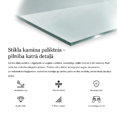 Hatszögletű kandalló üveg alátét átlátszó