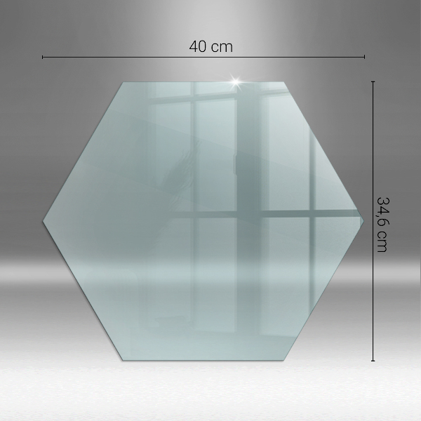 Hatszögletű kandalló üveg alátét átlátszó