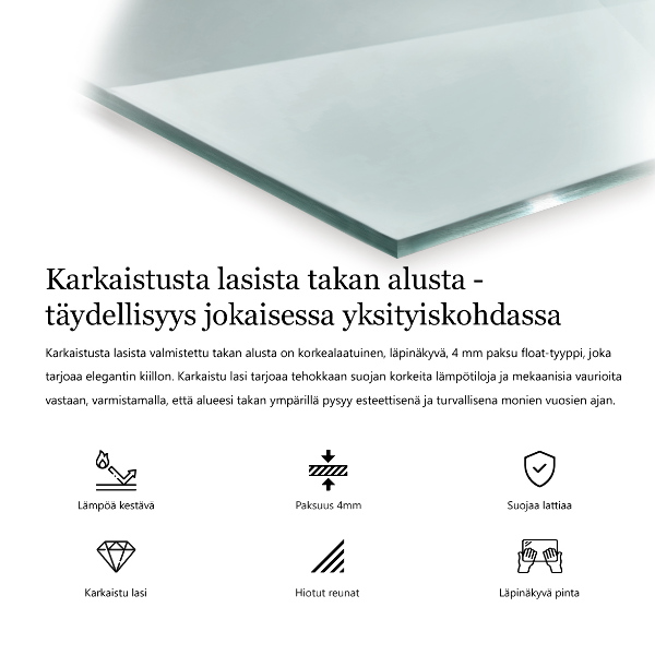 Hatszögletű kandalló üveg alátét átlátszó