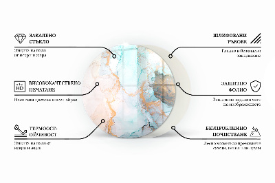 Kerek kandalló üveg alátét Olíva színű