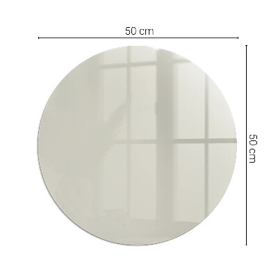 Kerek üveg alátét kandallóhoz Világos krémszínű