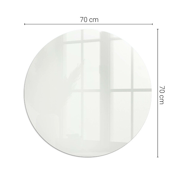 Kör alakú üveg kandalló alátét Elefántcsont színű