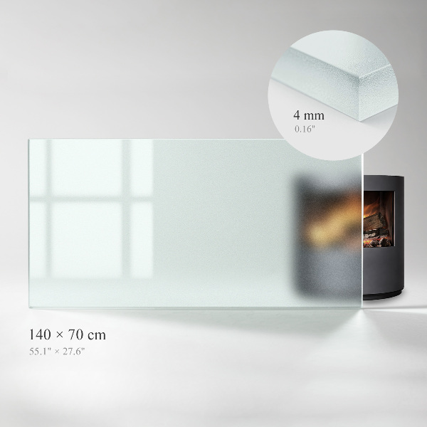 Téglalap alakú kandalló alátét Fagyott vizuális hatással
