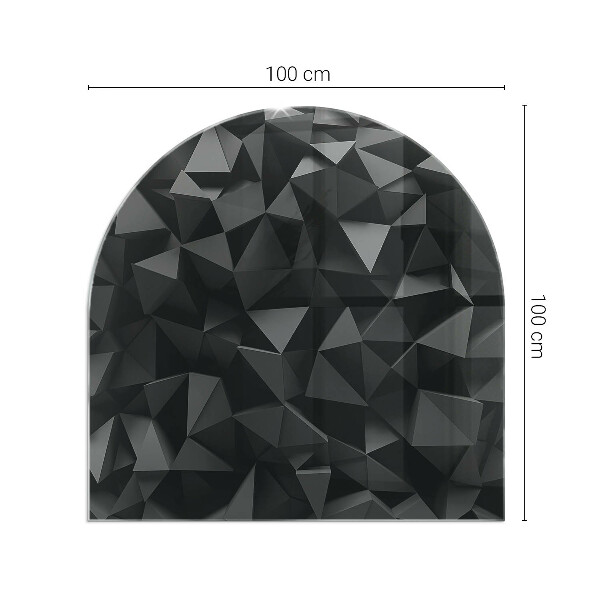 Félovális kandalló alátét Geometria három dimenzióban