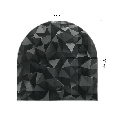 Félovális kandalló alátét Geometria három dimenzióban