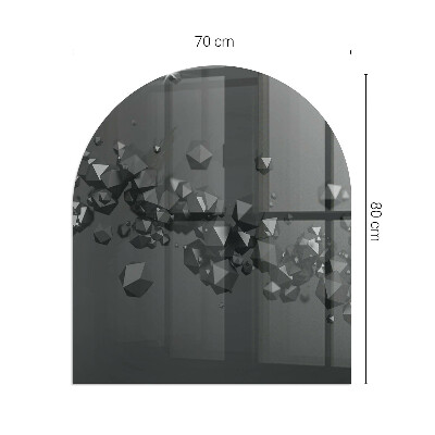 Félovális kandalló üveg alátét Absztrakt felhőformák szilárd anyagokban