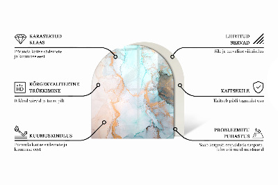 Félovális kandalló üveg alátét Hatásos betonszerkezet