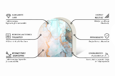 Félovális kandalló üveg alátét Hatásos betonszerkezet