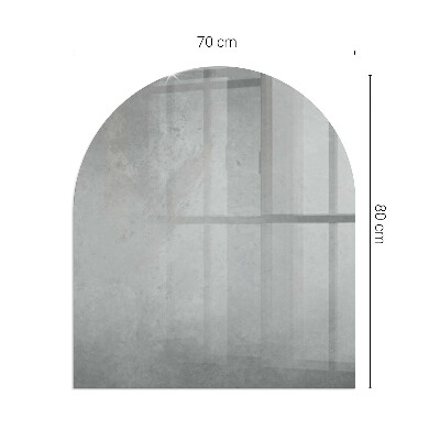 Félovális kandalló üveg alátét Hatásos betonszerkezet