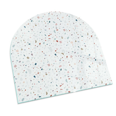 Félköríves üveg alátét kandallóhoz Miniatűr formák