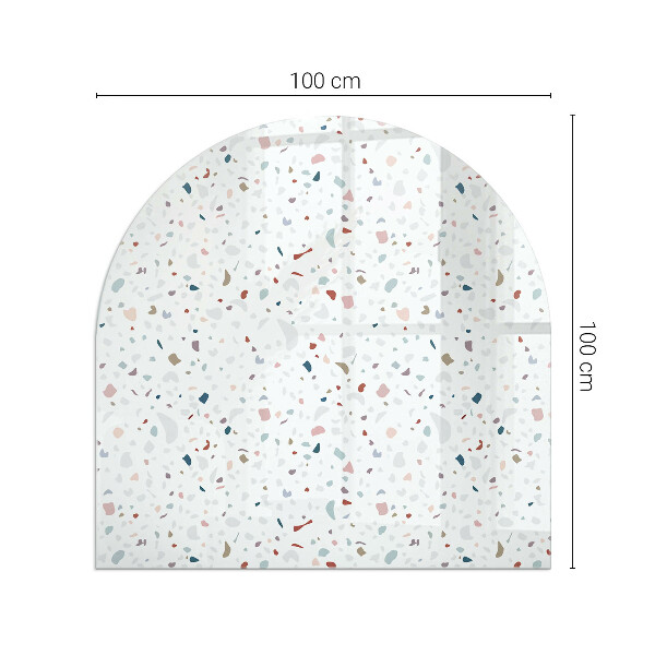 Félköríves üveg alátét kandallóhoz Miniatűr formák