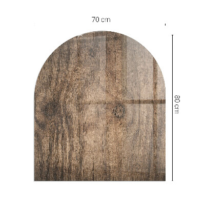 Félovális kandalló alátét Fenyőfa minta